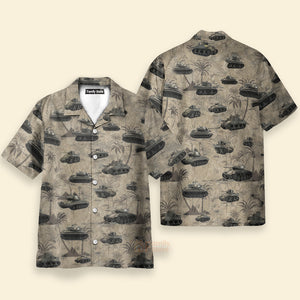 US Army Tanks WWII Hawaiian Shirt