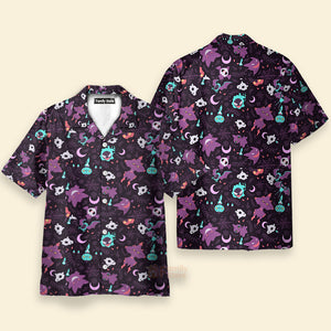 Lavender Town Pokemon Pattern Hawaiian Shirt