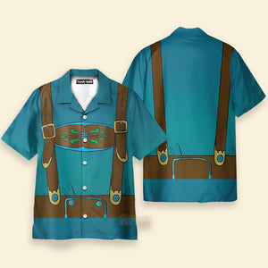 FamilyStore Blue Lederhosen Fashion - Hawaiian Shirt