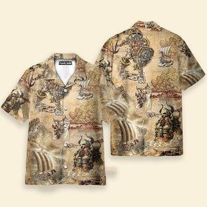 Viking Map War Hawaiian Shirt