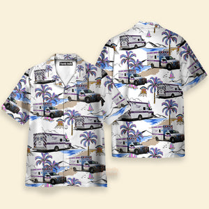 FamilyStore NYU Langone Health EMS Ambulance, New York City, New York Hawaiian Shirt