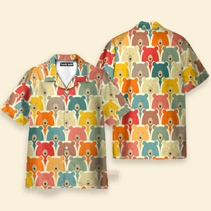 FamilyStore Colorful Little Bear Pattern - Hawaiian Shirt