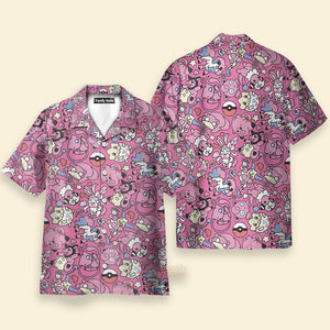 Fairy Pokemon Pattern Hawaiian Shirt