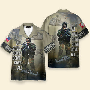 Army All Gave Some Some Gave All Soldier And Helicopter Hawaiian Shirt