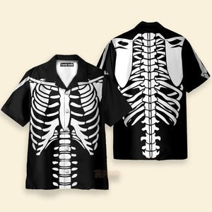 Halloween Skeleton Costume Shirt Hawaiian Shirt