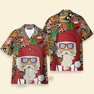 FamilyStore Musical Christmas Hippie Santa - Hawaiian Shirt