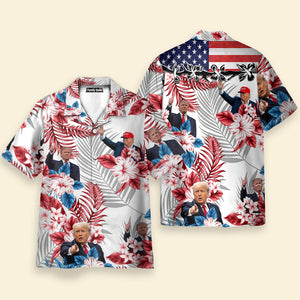 Custom Donald Trump Face Hawaii Shirt