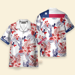 Floral Bluebonnet Don't Mess With Texas Hawaiian Shirt For Men