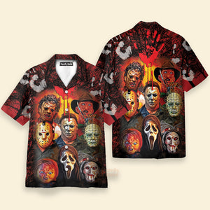 Halloween Horror Movie Characters Blood Scary - Hawaiian Shirt