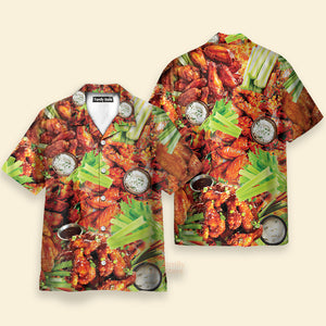 Food Ain't Nothing Chicken Wing Hawaiian Shirt