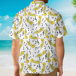 Trumpet Seamless Pattern Shirt For Men Hawaiian Shirt