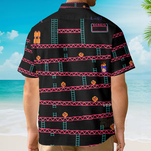 Donkey Kong Gameplay Hawaiian Shirt Short Sleeve PN201050Lb