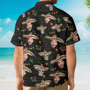 FamilyStore Custom Photo Face Cinco De Mayo Mexican - Personalized Hawaiian Shirt