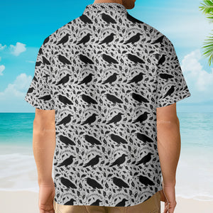 Nevermore The Raven Edgar Allan Poe Pattern Hawaiian Shirt