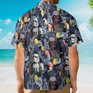 Star Wars Darth Vader Storm Trooper Flower Hawaiian Shirt