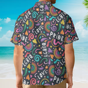 Pride LGBT Rainbow Hawaiian Shirt - For LGBT