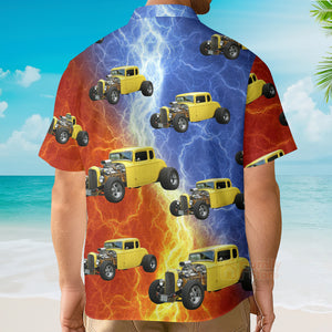 Custom Photo Hot Rod Various Style Hawaiian Shirt