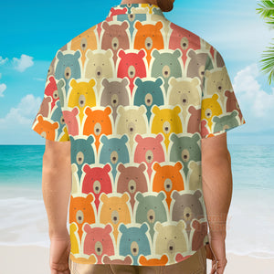 FamilyStore Colorful Little Bear Pattern - Hawaiian Shirt