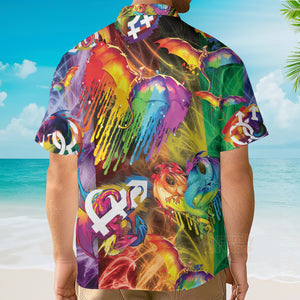 Amazing White LGBT Pride Hawaiian Shirt