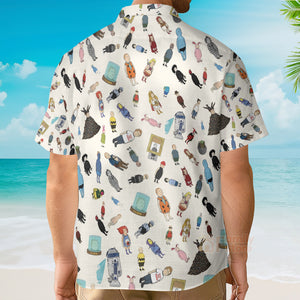 Bobby Hill King Of The Hill Pattern Hawaiian Shirt