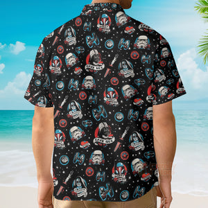 Star Wars Darth Vader Storm Trooper Dark Side Black Hawaiian Shirt