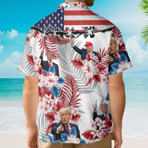 Custom Donald Trump Face Hawaii Shirt