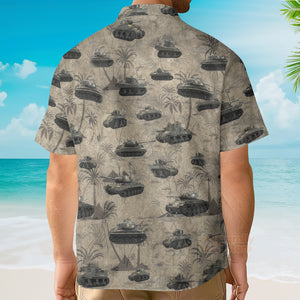 US Army Tanks WWII Hawaiian Shirt