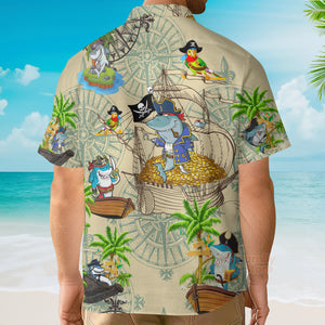 Shark Amazing Pirate Shark Hawaiian Shirt