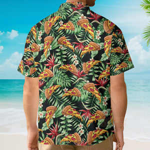 Funky Tropical Pizza Shirt For Men Hawaiian Shirt