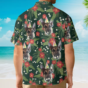 Custom Photo Christmas Tropical  For Pet Lovers-Hawaiian Shirt PN302087Lb