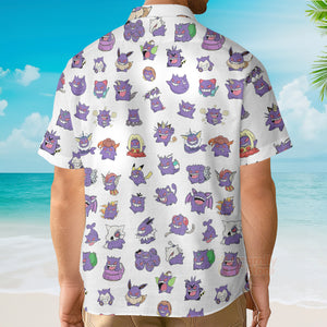 Gengar Cosplay Pokemon Hawaiian Shirt