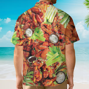 Food Ain't Nothing Chicken Wing Hawaiian Shirt