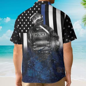 Proud Of Thin Blue Police Hawaiian 3D Hawaiian Shirt