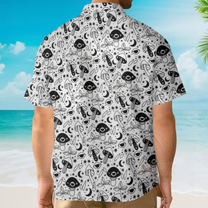 Mushroom Button up, Mushroom DnD Shirt, Mushroom Shirt, Trippy mushroom shirt