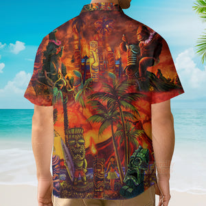 Godzilla And King Hawaiian Shirts Aloha Hawaii Shirt Aloha Shirt For Summer