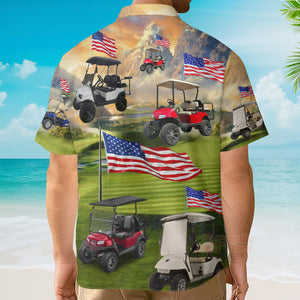 Golf Independence Day Club Car - Hawaiian Shirt