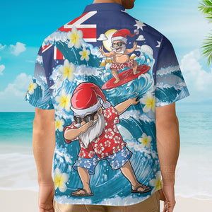 Christmas In July Dabbing Santa Funny Summer Hawaiian Shirt