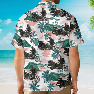 FamilyStore Houston Police Department Motorcycle Hawaiian Shirt