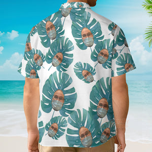 Funny Custom Face Dad Leaves Custom Hawaiian Shirt PN302042Lb