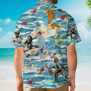 FamilyStore Surfing Bigfoot Aloha Vacation - Hawaiian Shirt