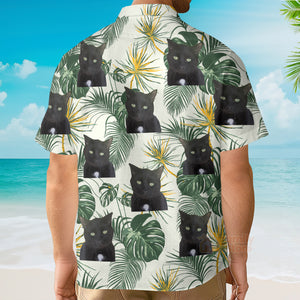 Custom Photo Funny Photo Tropical Aloha For Pet Lovers - Hawaiian Shirt