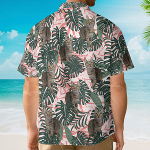 Custom Cat In Summer Bright Tropical Custom Hawaiian Shirt PN302209Lb