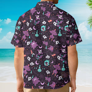 Lavender Town Pokemon Pattern Hawaiian Shirt