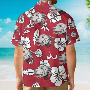 Funny Custom Face Flowers & Leaves Pattern Custom Hawaiian Shirt PN302043Lb