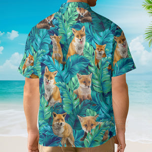 FamilyStore Tropical Fox Casual Button Down - Hawaiian Shirts