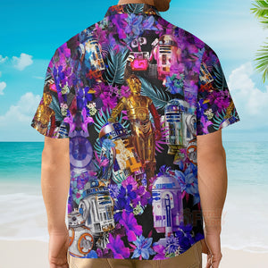 Special Starwars R2-D2 With Friends Synthwave - Hawaiian Shirt