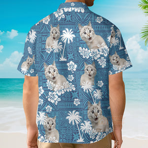 Custom Photo Appaloosa Horse Blue Tribal - Custom Hawaiian Shirt