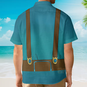 FamilyStore Blue Lederhosen Fashion - Hawaiian Shirt