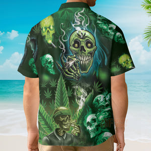 Skull So High Weed Hawaiian Shirt