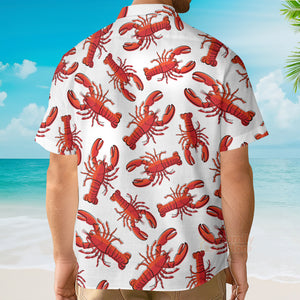 Crawfish Life Is Better With Red Lobster Seafood Red And White Aloha Hawaiian Shirts